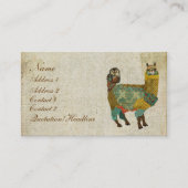 Gold Alpaca en Blauwgroen Visitekaartje/Labels voo Visitekaartje (Voorkant)