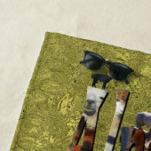 Gold Alpacas Design, Beach Towel Strandlaken (In situ)