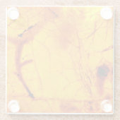 Gold Amber Stone Glazen Onderzetter (Achterkant)