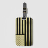 Gold American Flag Bagagelabel (Voorkant (verticaal))