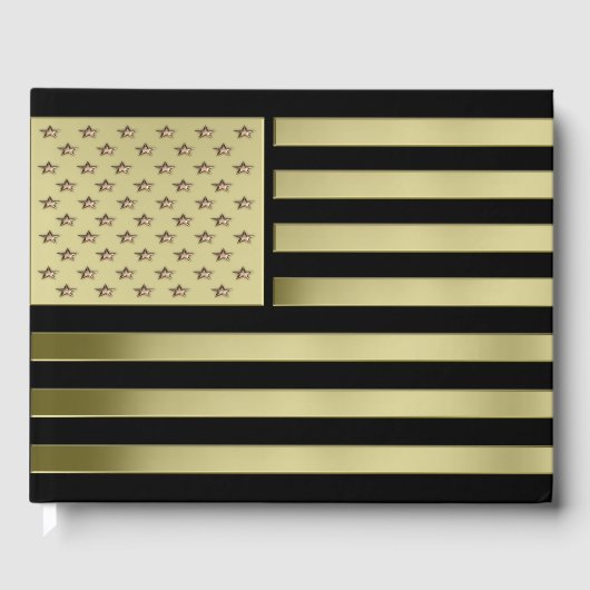 Gold American Flag Gastenboek (Voorkant)