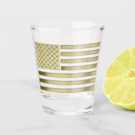 Gold American Flag Shot Glas