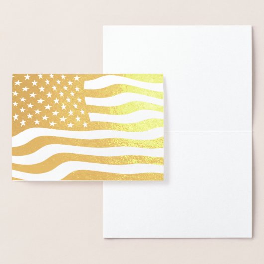 Gold American Flag USA Folie Kaarten (Display)