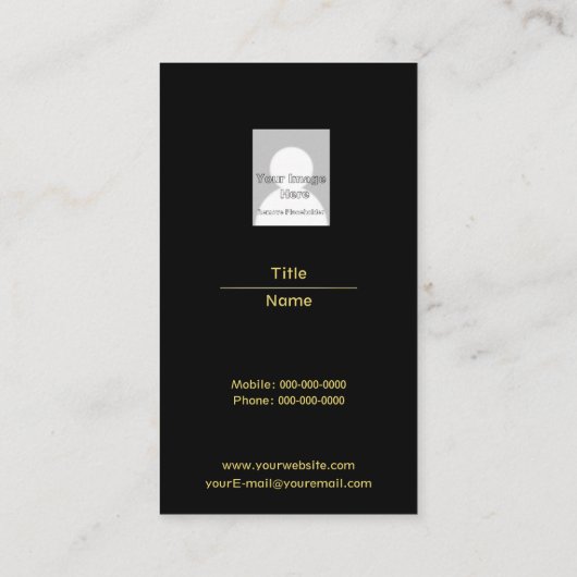 Gold American Flag Visitekaartje (Achterkant)