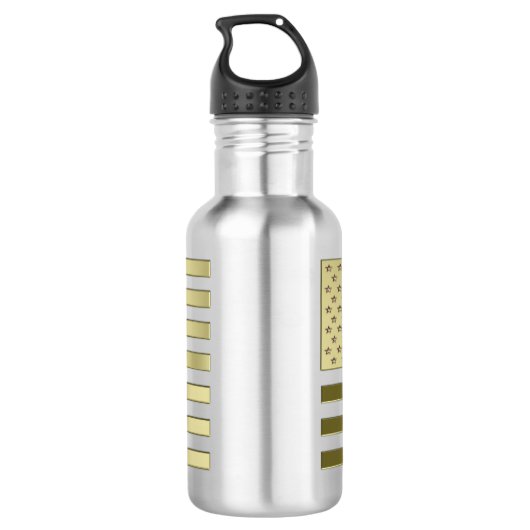 Gold American Flag Waterfles (Achterkant)