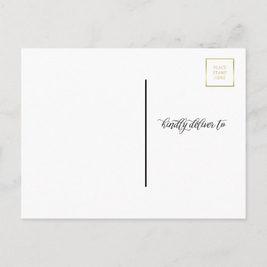 Gold Ampersand Foto Bewaar de datum Aankondigingskaart (Achterkant)