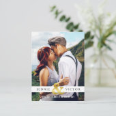 Gold Ampersand Foto Bewaar de datum Aankondigingskaart (Staand voorkant)