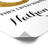 Gold Ampersand gelukkig altijd na huwelijksdatum Poster (Hoek)