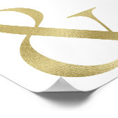 Gold ampersand wall art, folie font poster (Hoek)