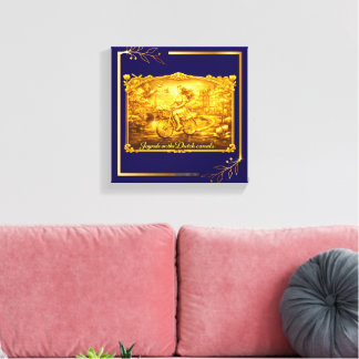 Gold Amsterdam Arched Bridges Charm Canvas Afdruk