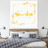 Gold Amsterdam Arched Bridges Charm Canvas Afdruk (Insitu (Slaapkamer))