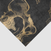 Gold Anatomy Drawings op zwarte ontkoppeling Tissuepapier (Detail)