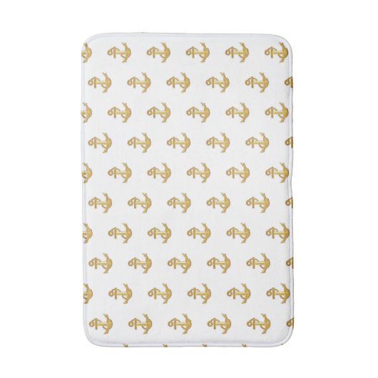 Gold Anchor Bathroom Bath Mat (Voorkant Verticaal)