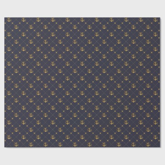 Gold Anchor Cadeaupapier (Vlak)