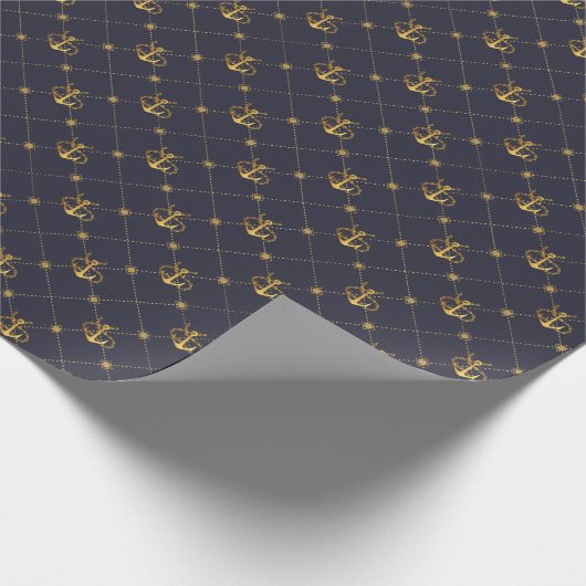 Gold Anchor Cadeaupapier (Hoek)