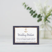 Gold Anchor-Confetti op marinevergaderende interne Informatiekaartje (Staand voorkant)