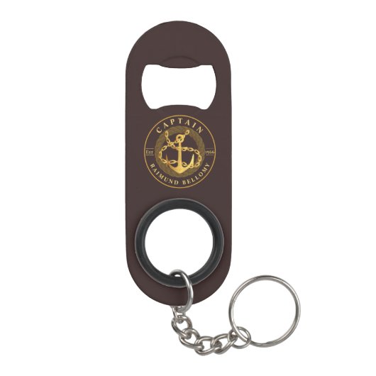Gold Anchor Mini Flessenopener (Achterkant)