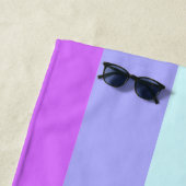 Gold Anchor Modern Nautical Stripes - Aangepaste n Strandlaken (In situ)