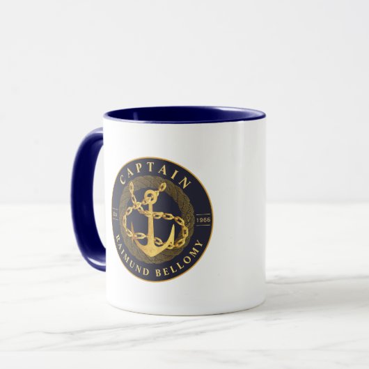 Gold Anchor Mok (Voorkant links)