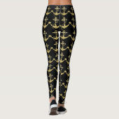 Gold Anchor Nautical Leggings (Achterkant)