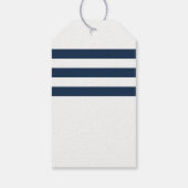 Gold Anchor Navy Stripes Nautical Wedding Favor Cadeaulabel (Achterkant)