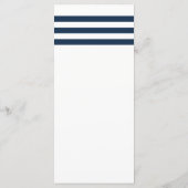 Gold Anchor Navy Stripes Nautical Wedding Menu (Achterkant)