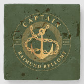 Gold Anchor Stone Onderzetter (Voorkant)