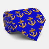 Gold Anchor Stropdas (Opgerold)