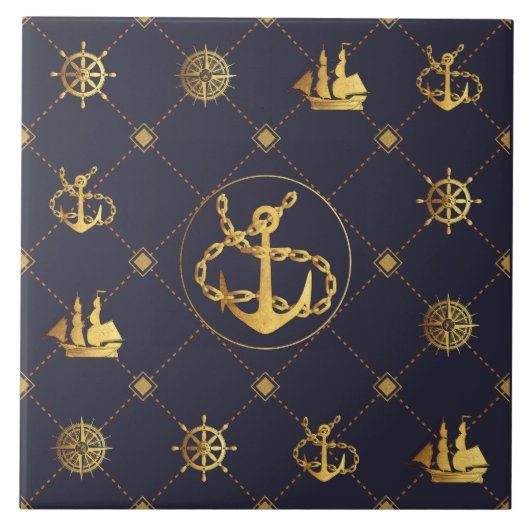 Gold Anchor Tegeltje (Voorkant)