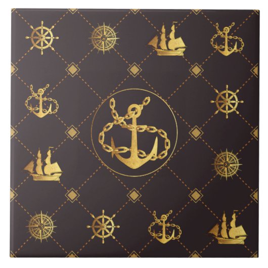 Gold Anchor Tegeltje (Voorkant)