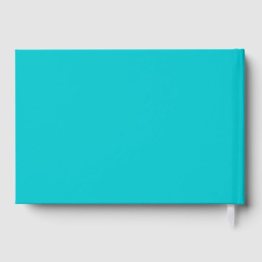 Gold Anchor Turquoise Nautische Visitor Log Gastenboek (Achterkant)