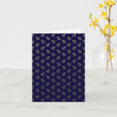 Gold Anchors Navy Blue Background Pattern Kaart (Gele Bloem)