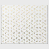 Gold Anchors White Background Pattern Cadeaupapier (Vlak)