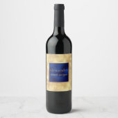 Gold Ancient Egyptian Hieroglyphics Art over Golde Wijn Etiket (Voorkant)