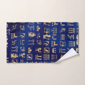 Gold Ancient Egyptian Hieroglyphics Bad Handdoek (Handdoek)