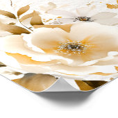 Gold and Beige Watercolor Flowers Bridal Shower Poster (Hoek)