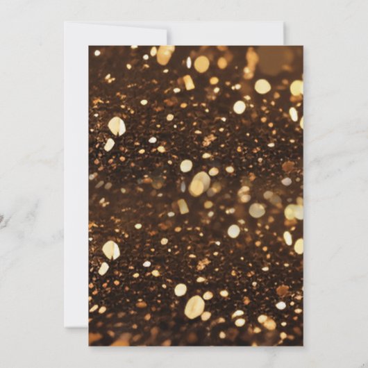 Gold and Black Afstuderen High School Kaart (Achterkant)