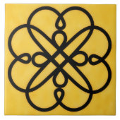 Gold and Black Celtic Style Symbol Tile Tegeltje (Voorkant)