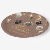 Gold and Black Christmas Baubles Papieren Bordje (Gekanteld)