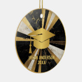 Gold and Black Custom Graduation Ornament (Rechts)