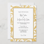 Gold and Black Elegant Wedding Kaart (Voorkant)