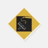 Gold and Black Graduation Party Napkins Servet (Hoek)