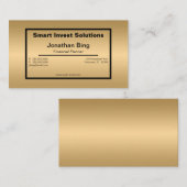 Gold and Black Investment Financial Planner Visitekaartje (Voorkant / Achterkant)