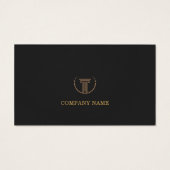 Gold and Black Modern Corporate Business Card Visitekaartje (Achterkant)