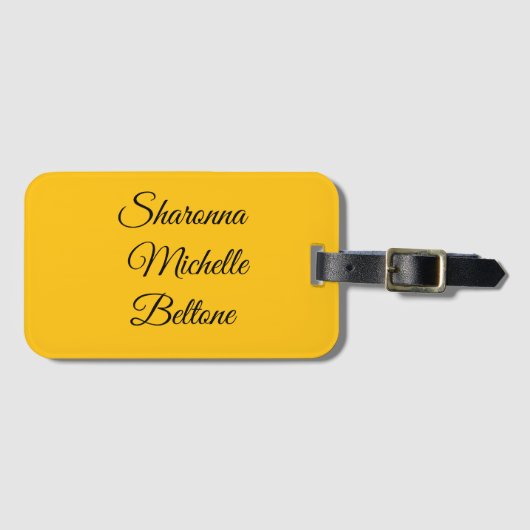 Gold and Black Standout Bagagelabel (Voorkant (horizontaal))