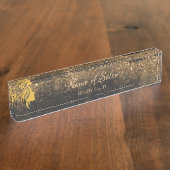  Gold and black  Table Tent Sign Naambordje (Zijkant)