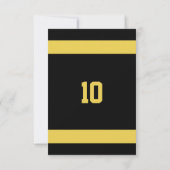 Gold and Black Team Birthday Uitnodiging (Achterkant)