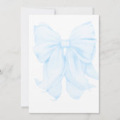 Gold and Blue Bow Boy Baptism Elegant Digital Kaart (Achterkant)