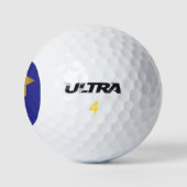 Gold and Blue Custom Graduation  Golfballen (Logo)