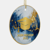 Gold and Blue Custom Graduation Ornament (Rechts)